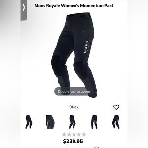 Mons Royale Women's Momentum Pant size xs mtb biking pants